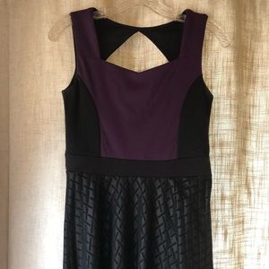 Black and plum dress
